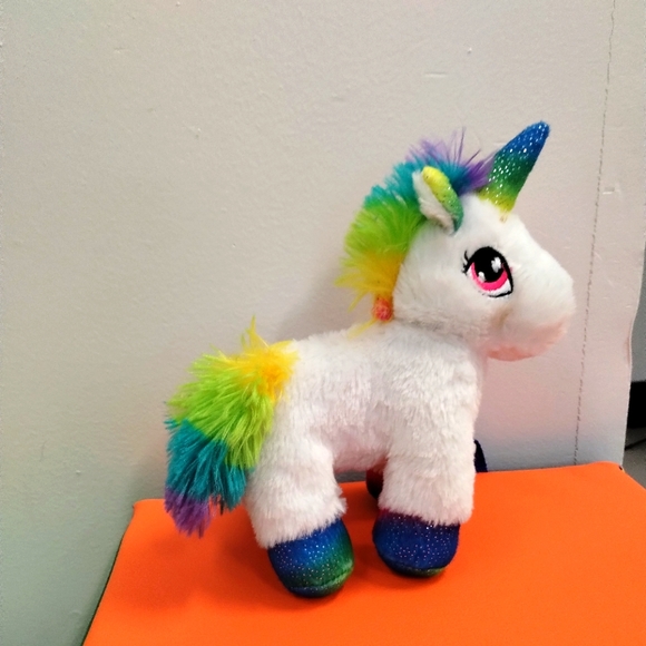 ✓Dan Dee Collectors Choice Unicorn Plush 8" Rainbow White Stuffed Animal - Picture 3 of 14